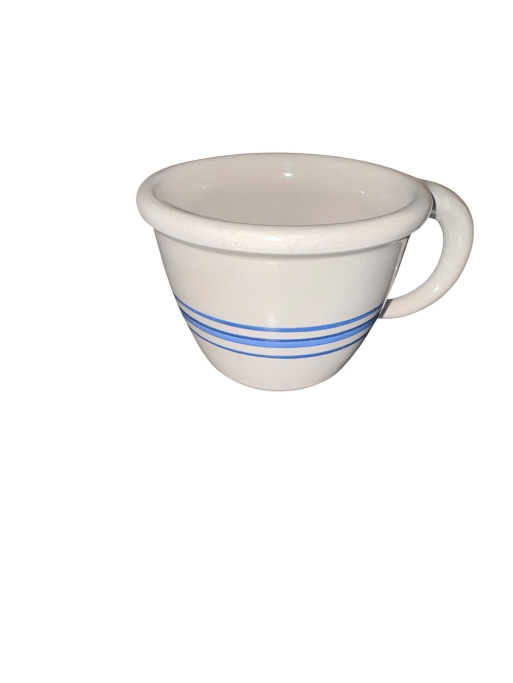 Vintage Hartstone Pottery Blue Stripe Stoneware Soup Mug Cup USA